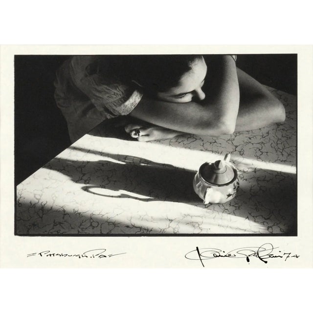 Realism Portrait of a Woman With Teapot, 1970s Pittsburgh Black & White Photograph For Sale - Image 3 of 6