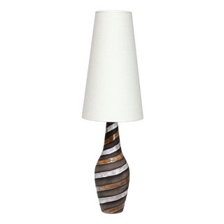 Spiral Ceramic Table Lamp by Ingrid Atterberg for Upsala Ekeby, Sweden, 1950s For Sale