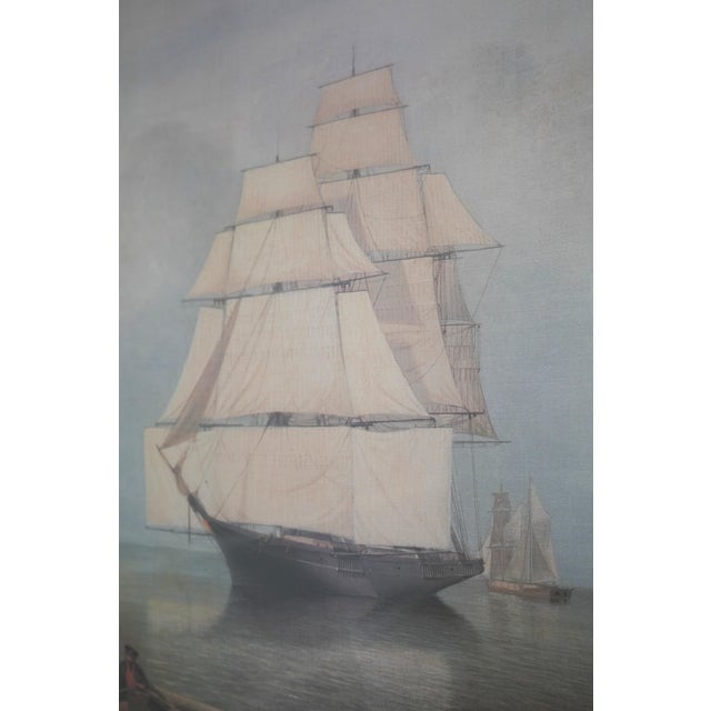 Drawing/Sketching Materials Salem Harbor High Quality Gold Leaf Framed Print For Sale - Image 7 of 13