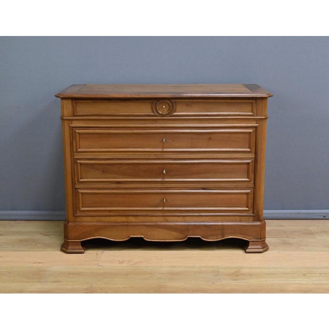 Louis-Philippe Style Walnut Chest of Drawers, 1900s For Sale - Image 9 of 18