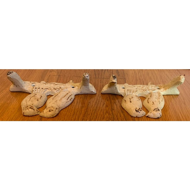 Mid 20th Century Iron Bird Wall Hooks, Set of 2 For Sale In Los Angeles - Image 6 of 9