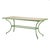 Italian Betel Outdoor Dining Table in Travertine and Hand-Bent Metal For Sale - Image 6 of 6