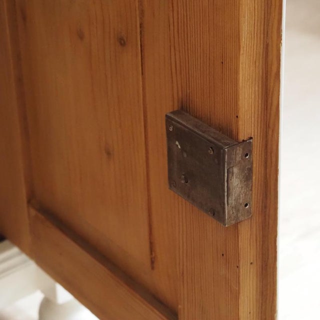 Wood Gründerzeit White Chest of Drawers with Doors For Sale - Image 7 of 13