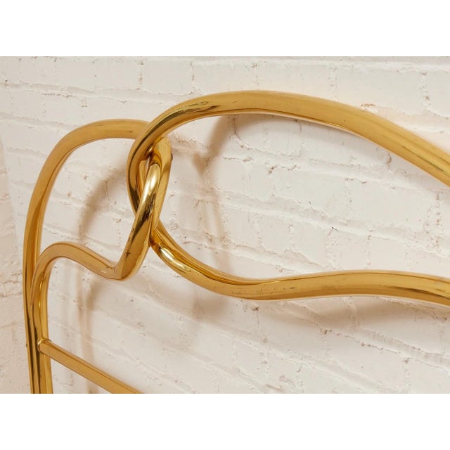 Mid 20th Century Mid 20th Century Brass Post Modern Bed Headboard For Sale - Image 5 of 8