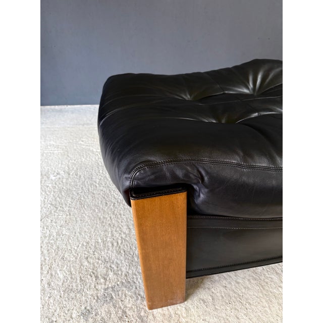 Postmodern Artona Ottoman in Leather by Afra & Tobia Scarpa for Maxalto, Italy, 1980s For Sale - Image 9 of 17