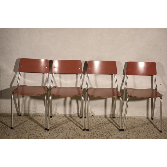 Italian Pink Formica & Aluminium Chair, 1950s For Sale - Image 12 of 18
