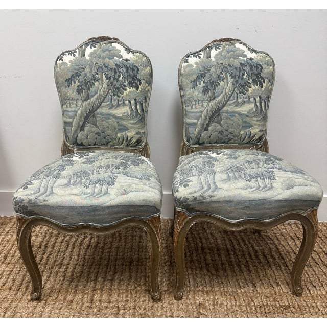 French Antique French Louis XV Chairs Upholstered in House of Hackney -a Pair For Sale - Image 3 of 10