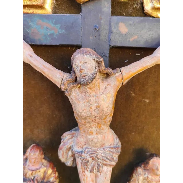 Calvary XVIIth century, religious 17th Century Calvary, religious Ancient Calvary from the 17th century carved in boxwood...