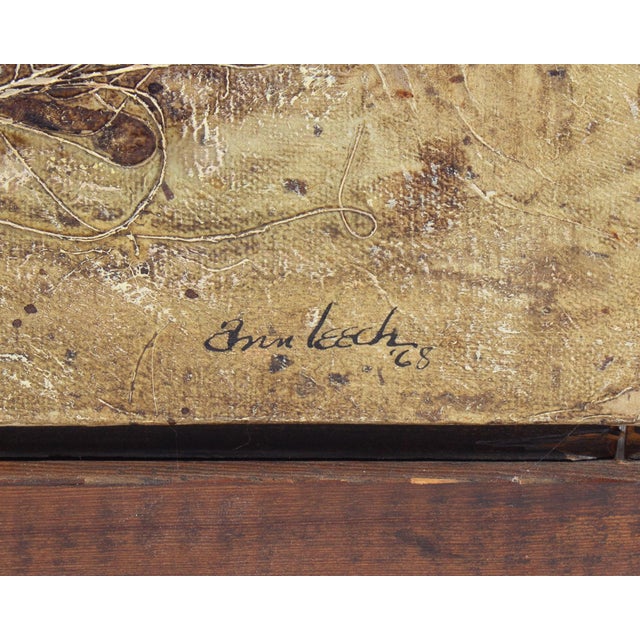 Textile 1968 Abstract Mixed Media Painting and Collage by Ann Leech For Sale - Image 7 of 8