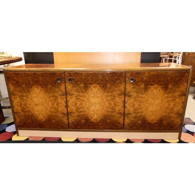 Vintage Roche Bobois Lacquered Burl Wood Credenza For Sale - Image 12 of 12