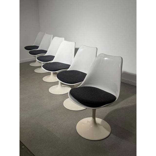 Oval Tulip Dining Table and Swivel Chairs by Rudi Bonzanini, Italy, 1960s, Set of 7 For Sale - Image 11 of 13