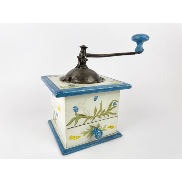 French Provincial Peugeot Frères Hand-Painted Coffee Grinder, France, Mid-20th Century For Sale - Image 3 of 15