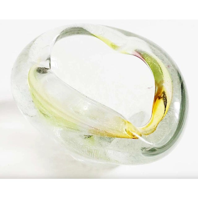 Exquisite voluptuous mid-century Murano glass bowl/catch-all/ashtray, 1960s. Minor surface marks commensurate with age and...