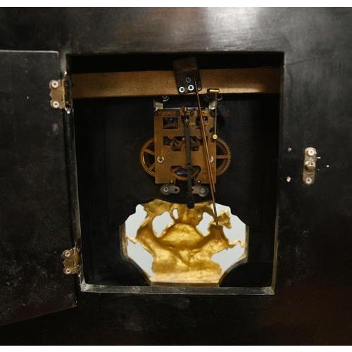 French Boulle Style Mantel Clock with Pedestal Stand For Sale - Image 15 of 16