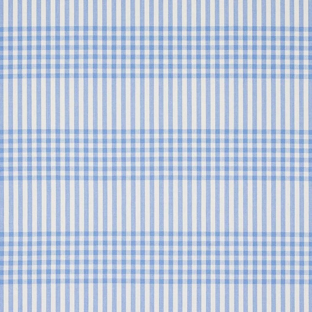 2020s Schumacher Bergen Plaid Fabric in Sky For Sale - Image 5 of 5