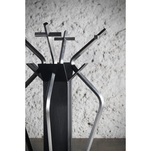 Metal Sacred Vase in Steel by Frederic Gaillard For Sale - Image 7 of 8