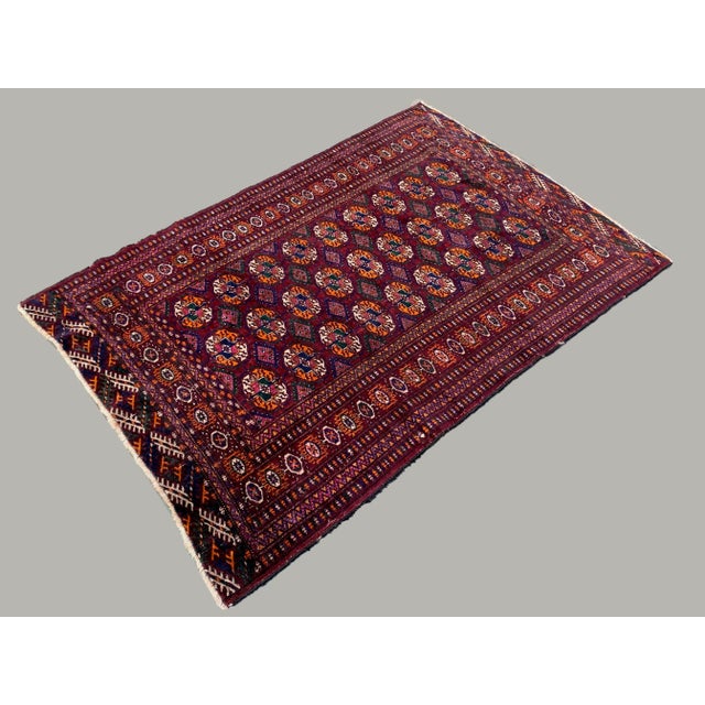 52×136-144 Vintage Turkish Rug 7' x 10' - Vintage Turkish Area Rug, Blue - Ofelia | Kuden Rugs
