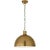 Thomas O'Brien for Visual Comfort Signature Hicks Extra Large Pendant in Hand-Rubbed Antique Brass with Acrylic Diffuser For Sale
