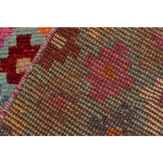 Boho Chic Balochi Jayvon Blue/Red Wool Rug - 3'2''x4'10'' For Sale - Image 9 of 11