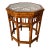 Vintage Burnt Bamboo Octagonal Brighton Pavilion-Style Side Table For Sale
