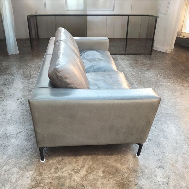 Blu Dot The Blu Dot New Standard 78″ Leather Sofa For Sale - Image 4 of 12
