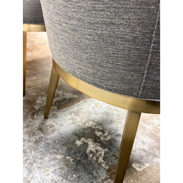 Century Furniture Camille Brass Dining Arm Chairs, Set of Four For Sale - Image 13 of 15