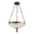 Vintage Empire Style Crystal & Antique Brass Pendant Fixture For Sale