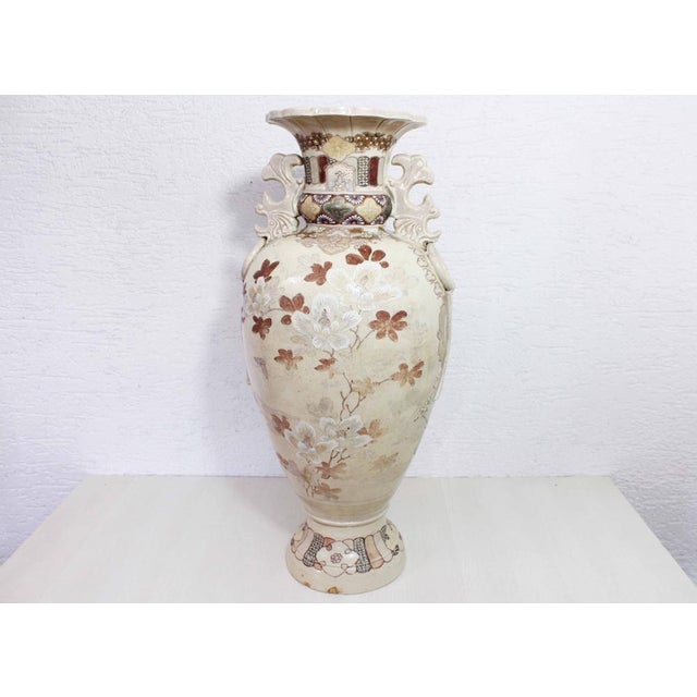 Japanese Vase Satsuma, 1930s For Sale - Image 3 of 14