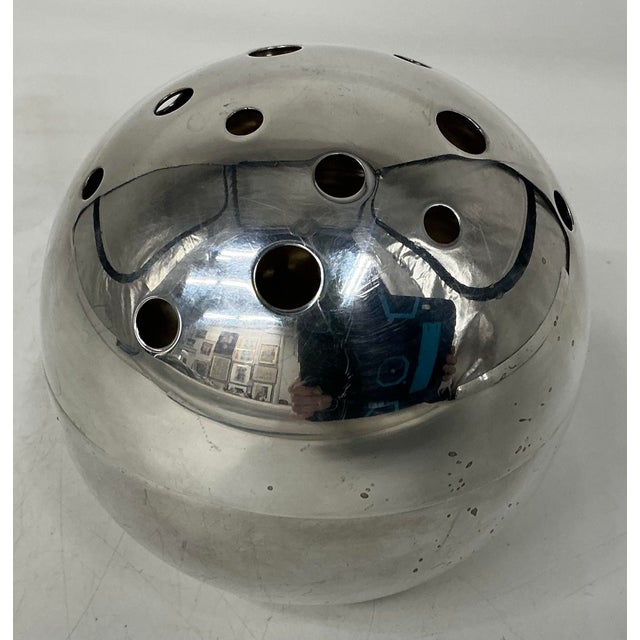 1950s Vintage Silver Plate “Mars” Flower Vase by Gil Ponti for Cristofle Gallia For Sale In Providence - Image 6 of 12