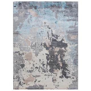 21st Century Contemporary Wool & Silk Rug For Sale