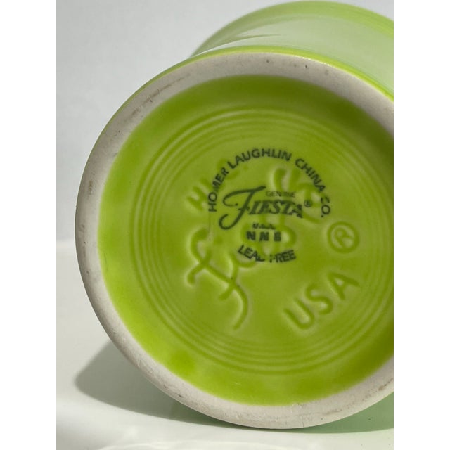 1990s Fiesta Ware Chartreuse Green Ring Handle Coffee Cup by Homer Laughlin For Sale - Image 4 of 4
