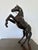 Black VIntage Handcrafted Leather Horse Statue With Brass Appointments For Sale - Image 8 of 14