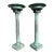 Vintage Maitland-Smith Verdigris Corinthian Column Candleholders, a Pair For Sale