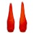 1960s Tall Viking Epic Taperglow Tangerine Art Glass Candle Sticks- a Pair For Sale