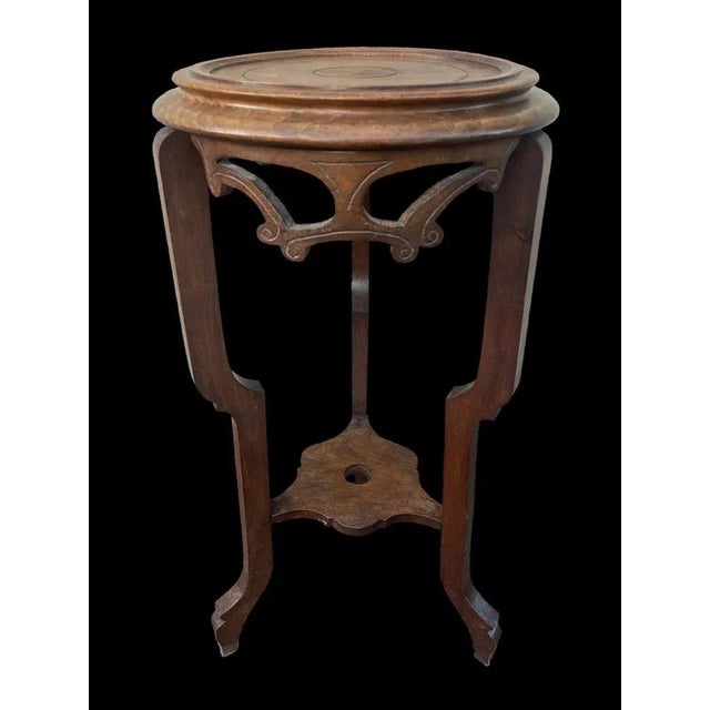 Walnut Pedestal Table, 1890s For Sale - Image 9 of 9