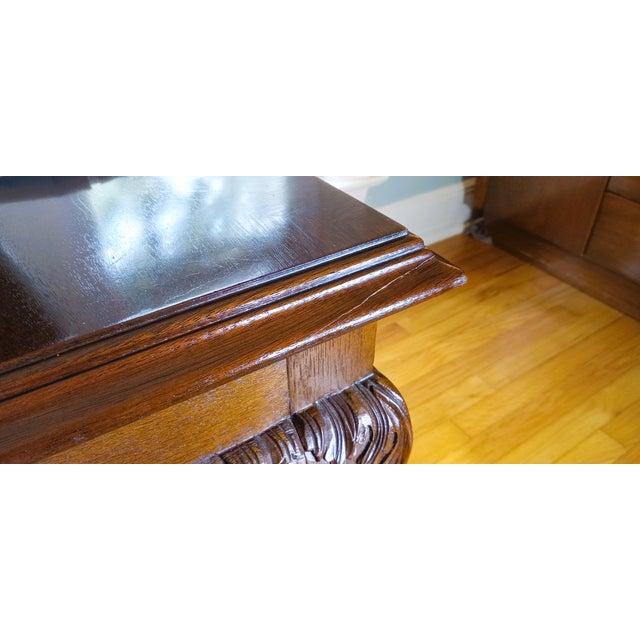 Vintage Lane Furniture Co. Chippendale Style Carved Mahogany Coffee Table & Matching Side Table - 2 Piece Set For Sale - Image 13 of 15