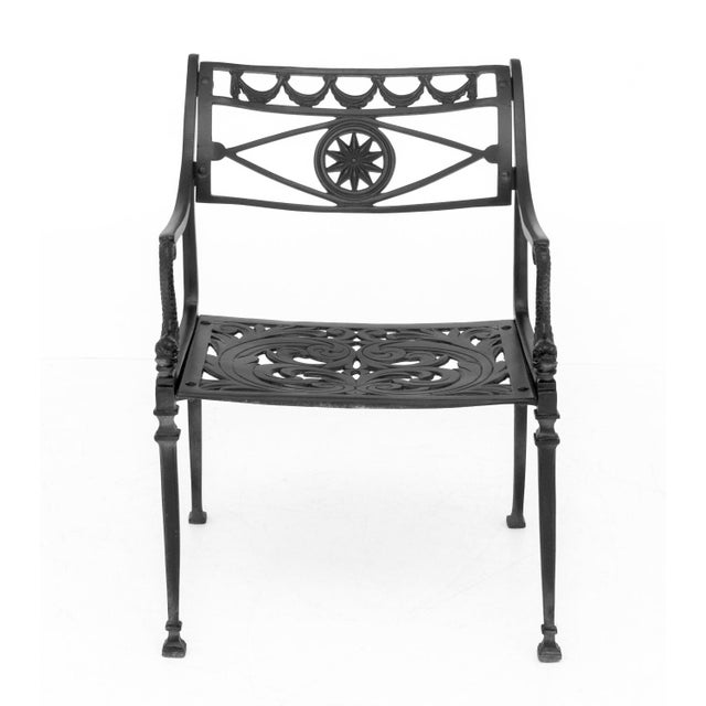 Florentine Craftsmen Cast Aluminum Armchairs, Pair For Sale In New York - Image 6 of 10