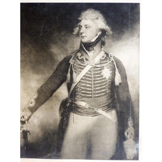 Antique circa 1900 photogravure of George IV when Prince of Wales and Colonel of the 10th Light Dragoons. After painting...