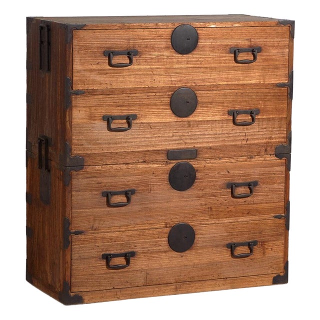 Japanese Tansu in Wood For Sale