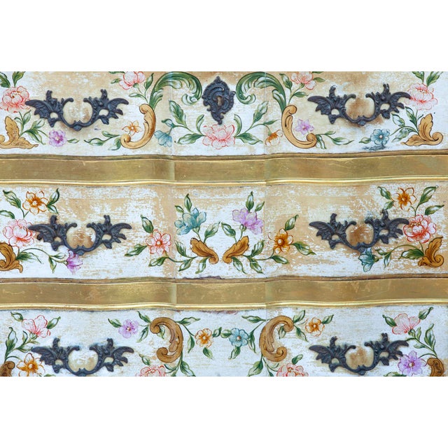 Gold Vintage Hand Painted Italian Dresser For Sale - Image 8 of 9
