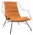 Armchair in Brown Leather & Iron, Carlo Hauner, 1950s For Sale