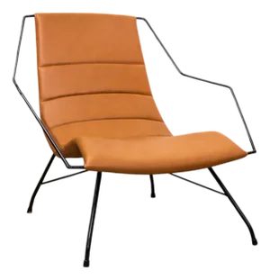 Armchair in Brown Leather & Iron, Carlo Hauner, 1950s