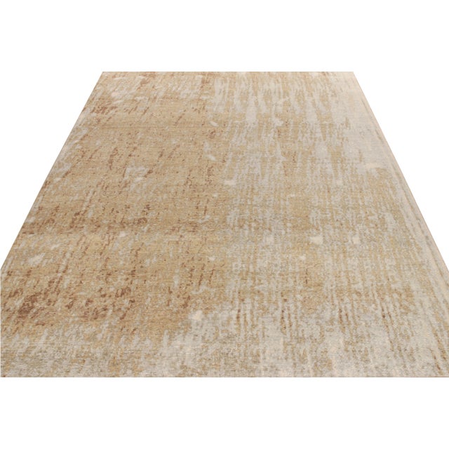 Contemporary Rug & Kilim’s Abstrait Rug in Beige, 9x12 For Sale - Image 3 of 6