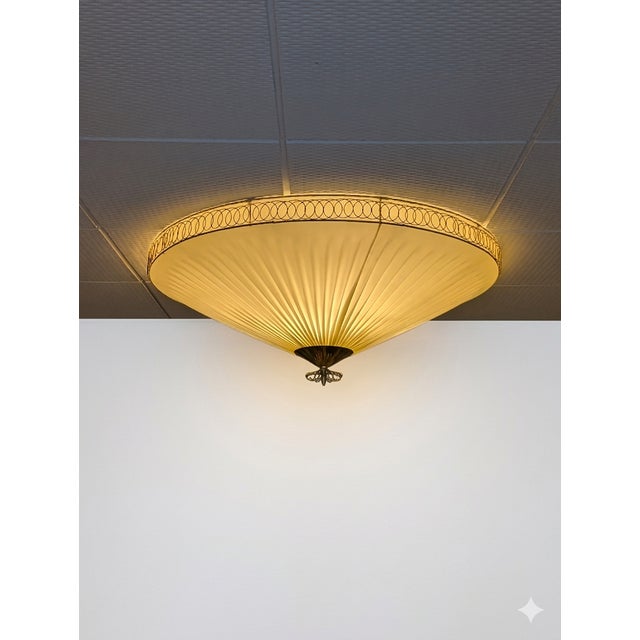 Large Vintage Fush Mount in style of Paavo Tynell, 1950s For Sale - Image 14 of 18