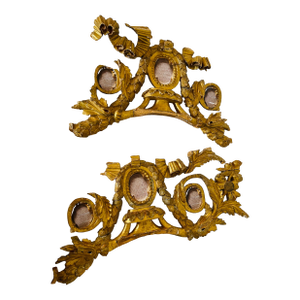 Pair of 19th Century Gilded Wood Architectural Fragments