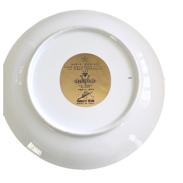 Piero Fornasetti Zodiac Plates for Perugia, Complete Set of Twelve, Serie Zodiaci For Sale - Image 12 of 13