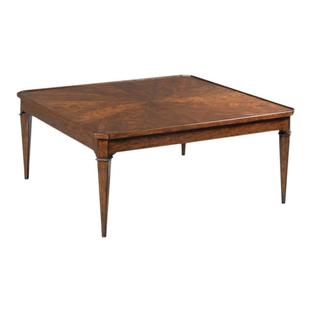 Provence Square Cocktail Table in Brown For Sale