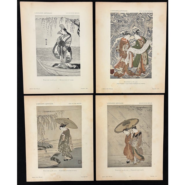 Japanese Prints by 17th & 18th Century Artists, Collected by Gaston Migeon, Louvre Museum Curator, 1923 Vol 1 For Sale - Image 12 of 18