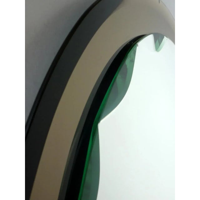 Mid-Century Italian Cut Crystal Glass Mirror from Fontana Arte, 1950s, in Flawless conditions. Designed 1950 to 1959 I...