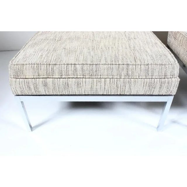 Florence Knoll Model 65 Chrome Slipper Lounge Chairs, 1973 - A Pair For Sale - Image 9 of 13
